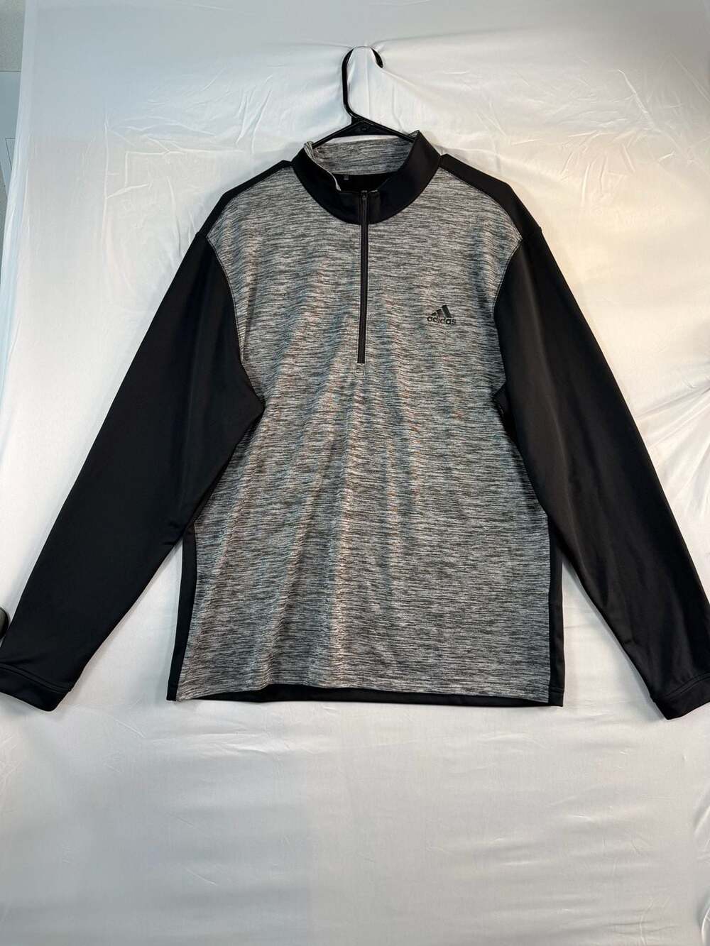 Adidas Golf 1/4-Zip Pullover Gray Black Colorblock